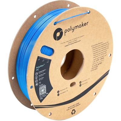 Polymaker PC02011 Filament PC (polycarbonaat) Slagvast, Hittebestendig 1.75 mm 750 g Blauw PolyMax™ 1 stuk(s)