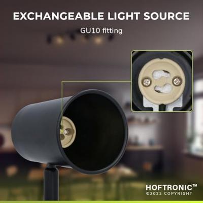 Riga - LED plafondlamp - 24 Watt 2070 Lumen - 6 spots - 4000K Neutraal wit - Draaibaar en dimbaar - GU10 - Kantelbaar - Plafondspot - IP20 Voor binnen - Zwart