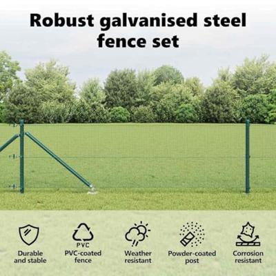VidaXL Afrasteringspaal groen 25 x 0,8 m (12 x 12 mm gaas) VidaXL Afrasteringspaal groen 25 x 0,8 m (12 x 12 mm gaas)