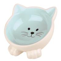 Happy Pet voerbak kat orb blauw / creme - thumbnail