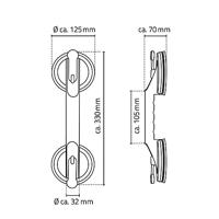RIDDER handgreep zuignappen 12 cm 100 kg a0150201 - thumbnail