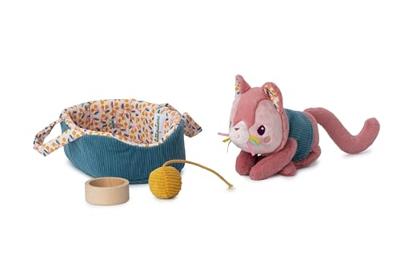 Pluchen dier en zijn mand LILLIPUTIENS rozen