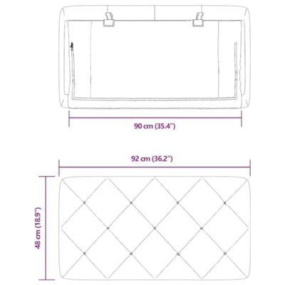 Hoofdbordkussen 90 cm fluweel donkergrijs