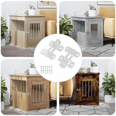 VidaXL Deurslot 2 pcs zilver 70 x 8 mm staal