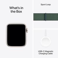 Apple Watch SE (2024) GPS 40 mm Aluminium kast Sport Loop Zeegroen - thumbnail