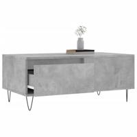 Salontafel 90x50x36,5 cm bewerkt hout betongrijs - thumbnail