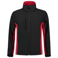 Tricorp softshell jack - Bi-Color - Workwear - 402002 - zwart/rood - maat XL - thumbnail