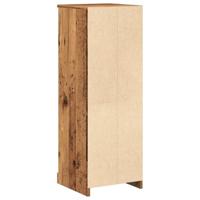 Hoge kast 36x35,5x103,5 cm bewerkt hout oud houtkleurig - thumbnail