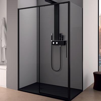 Douchecabine Lacus Torcello Aluminium Helder Glas Zwart (alle maten) Douchecabine Lacus Torcello Aluminium Helder Glas Zwart (alle maten)