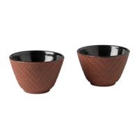 Theekopjes Yuka - set van 2 - rood - thumbnail