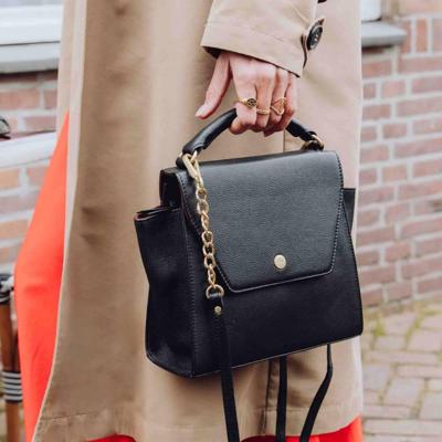 Leren dames handtas - zwart - MŌSZ Phoebe