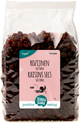 TerraSana RAW rozijnen sultana bio 1 Kilogram