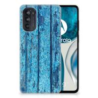 Motorola Moto G52/G82 | Bumper Hoesje | Wood Blue - thumbnail