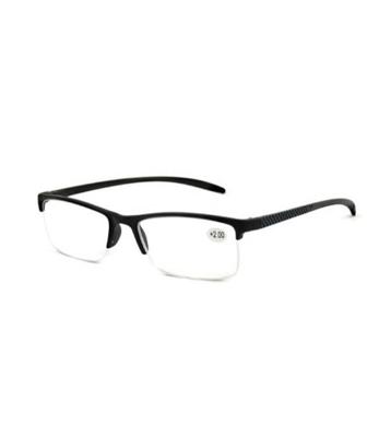 Spectrum leesbril zwart rechthoekig half randloos 3.50