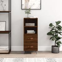 Dressoir 34,5x34x90 cm bewerkt hout bruineikenkleurig - thumbnail