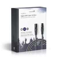 Digitale DMX-Kabel 110 Ohm | XLR 3-pins male - XLR 3-pins female | 10 m | Grijs - thumbnail