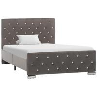 Bedframe fluweel grijs 100x200 cm - thumbnail