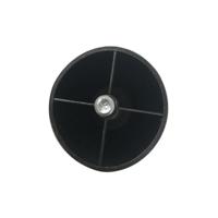 Meubelpoot zwart rond Ø 5 cm en hoogte 8,5 cm van kunststof (M8) - thumbnail