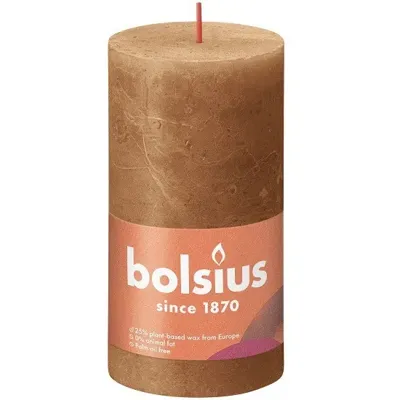 Rustiek kaars stompkaars 130/68 Spice Brown Bolsius - Bolsius Rustiek kaars stompkaars 130/68 Spice Brown Bolsius - Bolsius