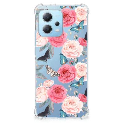 Xiaomi Redmi Note 12 5G Case Butterfly Roses Xiaomi Redmi Note 12 5G Case Butterfly Roses