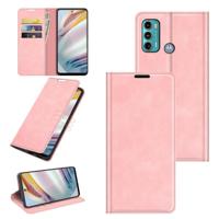 Voor Motorola Moto G60 / G40 Fusion Retro-Skin Business Magnetische Zuigleer Case Met Houder & Card Slots & Wallet (Pink) - thumbnail