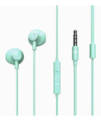 Energy Sistem EasyPods Hoofdtelefoon met kabel (microfoon, voice assistant, afspeelcontroller, comfi-fit) (mint)