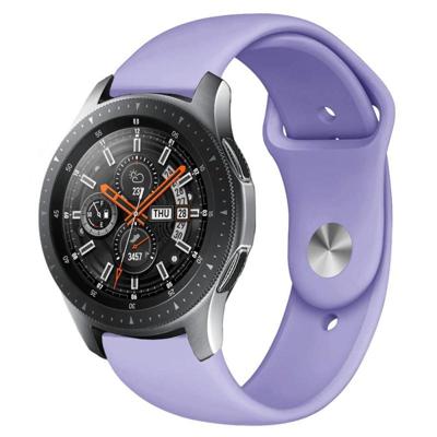 Monochroom siliconen band voor het toepassen van Samsung Galaxy Watch Active 22mm (lila)