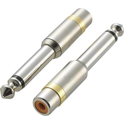 SpeaKa Professional SP-6672048 KCA-635 Jackplug / Cinch Audio Adapter [1x Jackplug male 6,3 mm - 1x Cinch-koppeling] Zilver