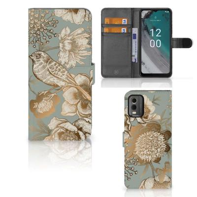 Hoesje voor Nokia C32 Vintage Bird Flowers Hoesje voor Nokia C32 Vintage Bird Flowers