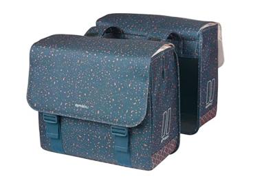 Basil Dubbele fietstas flair 35 liter - navy