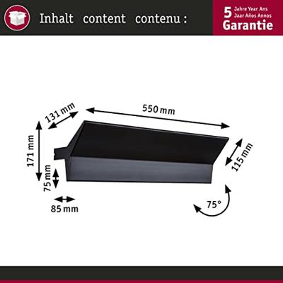 Paulmann Stine 79511 Wandlamp 13 W LED Zwart (mat)