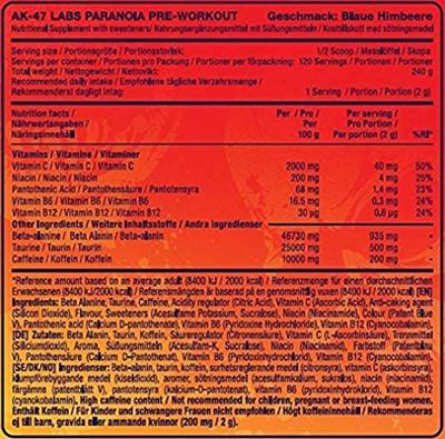 AK-47 Labs Pre-Workout Blue Raspberry (240 g) AK-47 Labs Pre-Workout Blue Raspberry (240 g)