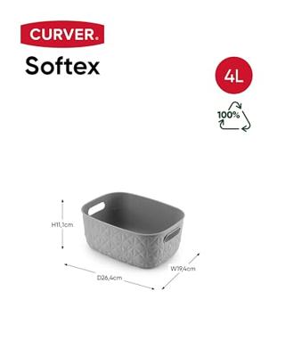 Curver softex opbergmand s 4l taupe Curver softex opbergmand s 4l taupe