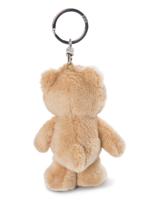 Nici sleutelhanger Classic beer junior 10 cm pluche bruin/wit - thumbnail