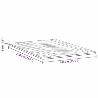 VidaXL Matrastopper wit 140 x 200 cm gebreide stof