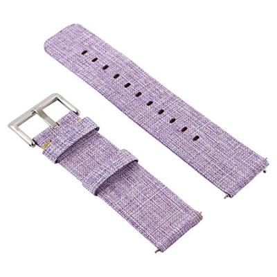 Canvas nylon bandje Fitbit Versa 1 / 2 & Lite - Paars