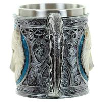 Decoratieve Witte Wolf Drinkbeker - thumbnail