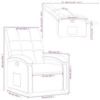 Fauteuil verstelbaar stof crèmekleurig - thumbnail