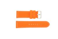 Horlogeband Davis B0262 Fluor Leder Oranje 24mm - thumbnail