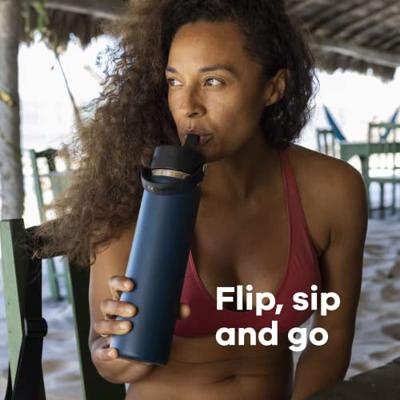 Hydro Flask 32 Oz Wide Flex Straw Cap Thermosfles Indigo 946 ml - thumbnail