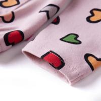 Kindertrui hartenprint 116 roze - thumbnail