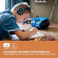 Lenco SCD-24 Draagbare Radio CD Speler Blauw/Zwart - thumbnail