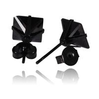LGT JWLS Classic Stud Oorbellen Vierkant - Zwart-4mm - thumbnail