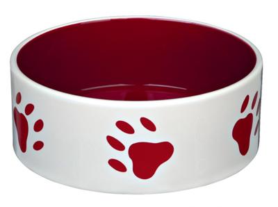 Trixie voerbak hond food keramiek wit / zwart