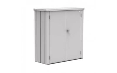 Biohort Romeo M terraskast zilvergrijs metallic 132x57x140 cm- - Metaal- Biohort