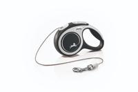 Flexi New Comfort - Hondenriem - Koord - Zwart - XS - 3M - thumbnail
