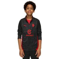 PUMA AC Milan Trainingstrui 1/4-Zip 2025-2026 Kids Zwart Rood - thumbnail