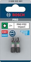 Bosch Accessoires Impact Control Bit | PZ2 | 25mm | 2 stuks - 2608522401 - thumbnail