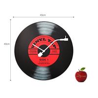 NeXtime NE-8141 Wandklok Dia. 43 Cm, Glas, &apos;Vinyl Tap&apos; - thumbnail