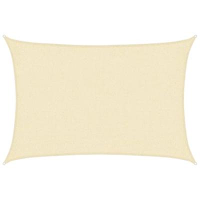 VidaXL Zonnezeil 160 g/m² 2x2,5 m hdpe crèmekleurig
